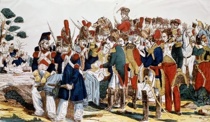Napoléon Ier (1769-1821) à Essling au moment de la mort de Jean Lannes (1769-1809) Duc de Montebello, 22 mai 1809